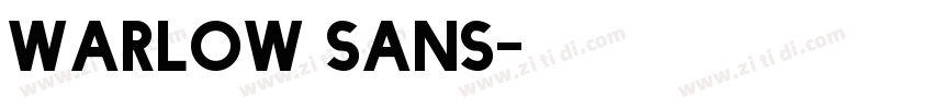 Warlow Sans字体转换